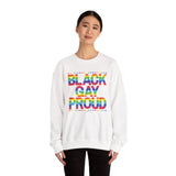 BLACK GAY PROUD UNISEX SWEATSHIRTS