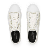 BLACK MAGIC - GOLD LETTERS LOW-TOP SNEAKERS WHITE-SOLE