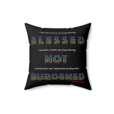 BLACK MAN RAINBOW THROW PILLOW