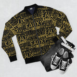 EAUX - GOLD AOP MEN'S BOMBERS JACKET