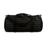 BLACK MAGIC - GOLD LETTERS DUFFEL BAG