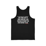 GIVE YOUR LOVE UNISEX TANK TOP