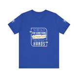 REACH FOR SOMETHING WHITE GOLD UNISEX SHORT SLEEVE T-SHIRTS