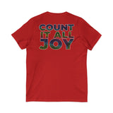 COUNT IT ALL JOY UNISEX V-NECK  T-SHIRTS