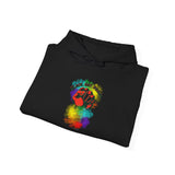 BLACK GAY PROUD FIST UNISEX HOODIE