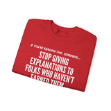 EXPLANATION UNISEX SWEATSHIRT