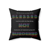 BLACK MAN RAINBOW THROW PILLOW