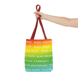 BLACK MAGIC RAINBOW WHITE  TOTE BAG