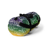 EAUX- WHITE ON MARDI GRAS DUFFEL BAG