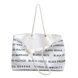 BLACK MAGIC - BLACK LETTERS WEEKENDER BAG