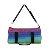 BLACK MAGIC RAINBOW BLACK  DUFFEL BAG
