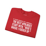 BEST APOLOGIES UNISEX SWEATSHIRT