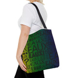 EAUX - BLACK ON MARDI GRAS TOTE BAG