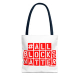 #AllBlocksMatter Tote Bag - Empowering AOP Design for Activism