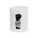 RESIST FIST CERAMIC MUG - WHITE 11OZ