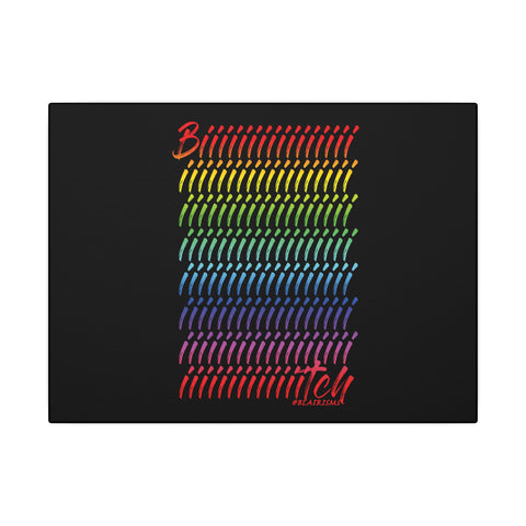 BIIIIIITCH RAINBOW CANVAS ART