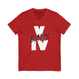 V EAUX IV - WHITE W/ BLACK EAUX UNISEX V-NECK T-SHIRT