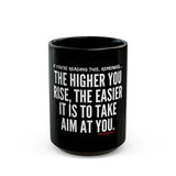 TAKE AIM CERAMIC MUG - BLACK 110Z, 150Z