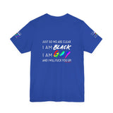 BLACK GAY FUP WHITE UNISEX SHORT SLEEVE T-SHIRTS