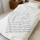 BLACK MAGIC - GOLD LETTERS PLUSH BLANKET