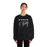 MARCH - WHITE UNISEX SWEAT SHIRT
