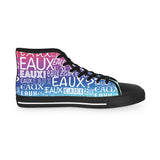 EAUX WHITE ON RAINBOW HI-TOP SNEAKERS WHITE SOLE