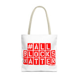 #AllBlocksMatter Tote Bag - Empowering AOP Design for Activism