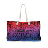 EAUX - BLACK ON RAINBOW WEEKENDER BAG