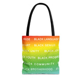 BLACK MAGIC RAINBOW WHITE  TOTE BAG