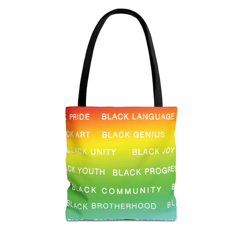BLACK MAGIC RAINBOW WHITE  TOTE BAG