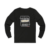 REACH FOR SOMETHING WHITE GOLD UNISEX LONG SLEEVE T-SHIRTS