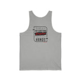 REACH FOR SOMETHING - BLACK RED UNISEX TANK TOP