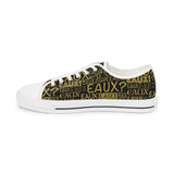 EAUX - GOLD LOW-TOP SNEAKERS WHITE-SOLE