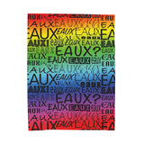 EAUX - BLACK ON RAINBOW PLUSH BLANKET