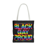 BLACK GAY PROUD TOTE BAG