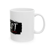 RESIST - BLACK CERAMIC MUG - WHITE 15OZ