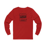 REACH FOR SOMETHING - BLACK RED UNISEX LONG SLEEVE T-SHIRT