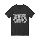 GIVE YOUR LOVE UNISEX V-NECK T-SHIRTS