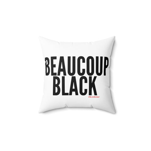 BEAUCOUP BLACK - BLACK THROW PILLOW