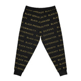BLACK MAGIC - BLACK GOLD ATHLETIC JOGGERS