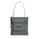 BLACK QUEER RAINBOW TOTE BAG