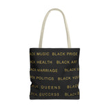 BLACK MAGIC - BLACK GOLD TOTE BAG