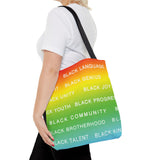 BLACK MAGIC RAINBOW WHITE  TOTE BAG