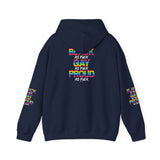 BLACK GAY PROUD AF UNISEX HOODIE