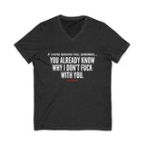 YOU ALREADY KNOW UNISEX V-NECK T-SHIRT