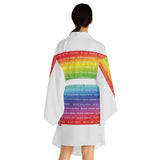 BLACK MAGIC RAINBOW WHITE KIMONO