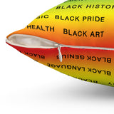 BLACK MAGIC RAINBOW BLACK  THROW PILLOW