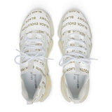 BLACK MAGIC - GOLD LETTERS MESH SNEAKERS