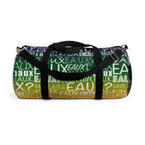 EAUX- WHITE ON MARDI GRAS DUFFEL BAG