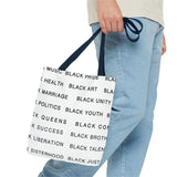 BLACK MAGIC - BLACK LETTERS TOTE BAG